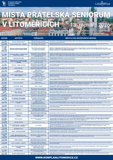 13. ročník kampaně Místa přátelská seniorům